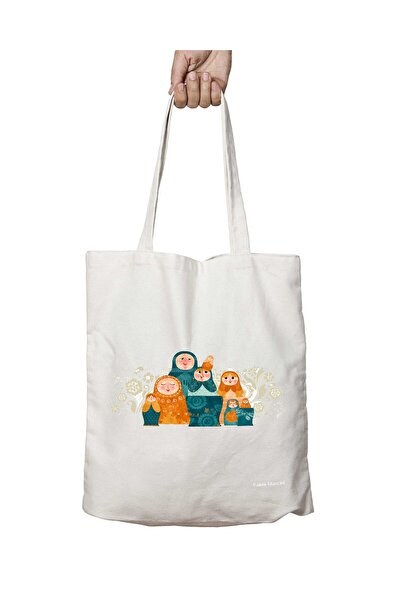 ART HEDİYE Двустранна чанта за пране с перманентен печат на Матрьошка