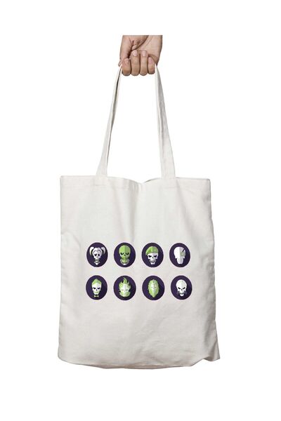 ART HEDİYE Suicide Squad Icons - Washable Shoulder Tote Bag, Two Sides Perman...