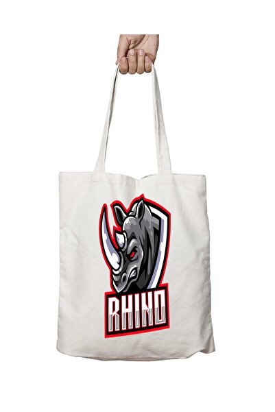 ART HEDİYE Rhino Boynuz - Двостороння сумка з міцним принтом, яку можна прати