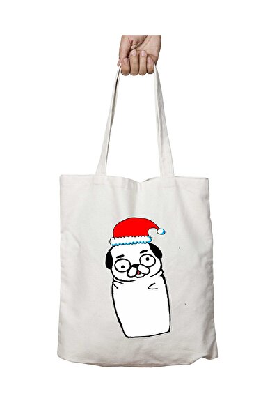 ART HEDİYE نمط سانتا الصلصال - حقيبة قابلة للغسل على الجانبين