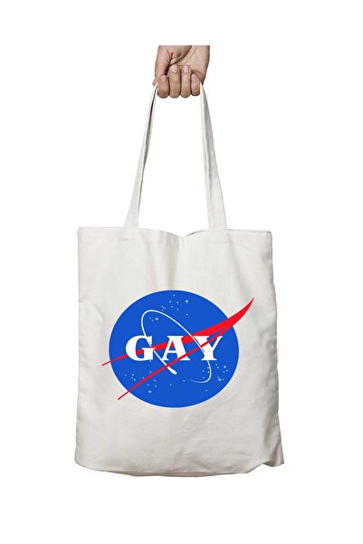 ART HEDİYE حقيبة كتف مدرسية قابلة للغسل من ناسا بطباعة دائمة على الجانبين