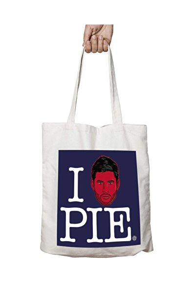 ART HEDİYE Supernatural Я люблю пиріг Дін Вінчестер - Сумка з постійним принт...