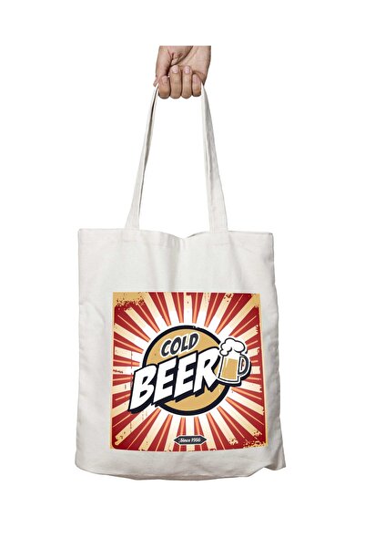 ART HEDİYE حقيبة البيرة الباردة الدائمة - مطبوعة على الجانبين، قابلة للغسل
