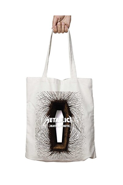 ART HEDİYE حقيبة كتف ميتاليكا ديث ماجنتيك - قابلة للغسل ومطبوعة بشكل دائم