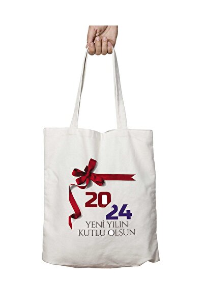 ART HEDİYE Святкова сумка з стрічкою, що можна прати, з принтом і стійким мал...