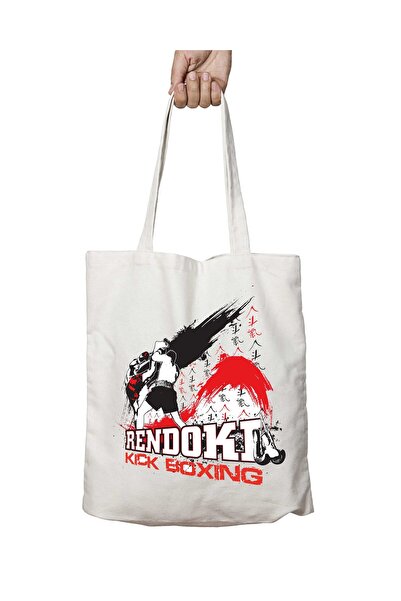ART HEDİYE Rendoki Kick Boxing - Washable Shoulder Tote Bag for School and Be...