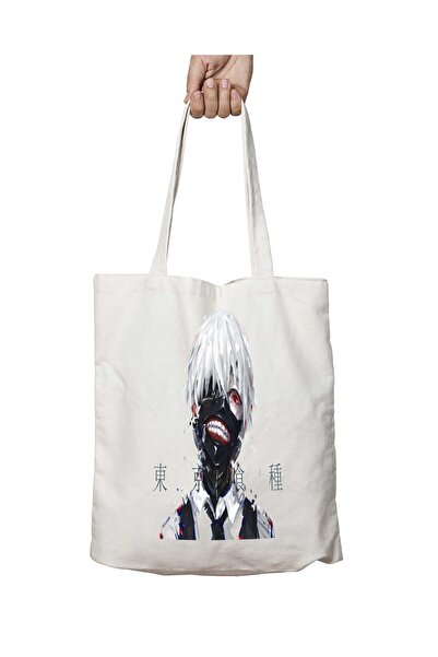 ART HEDİYE TokYo Ghoul Ken Kaneki - Two Side Lasting, Washable Shoulder Tote Bag
