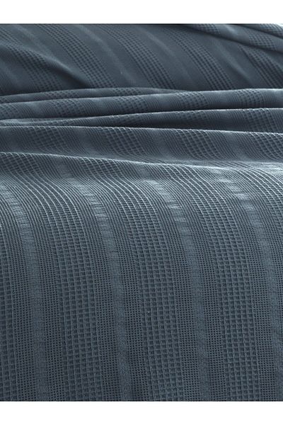 Sevim 160x230 سم نيلي وافل بندوروكو 100% قطن تصميم قرص العسل