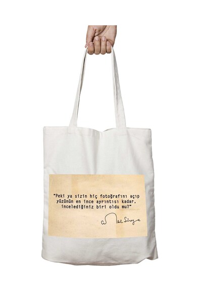 ART HEDİYE cemal SüreYa Well - Washable Printed Permanent Bag