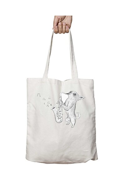 ART HEDİYE Zsquirrel Music Two Sided Permanent Printed Washable Bag