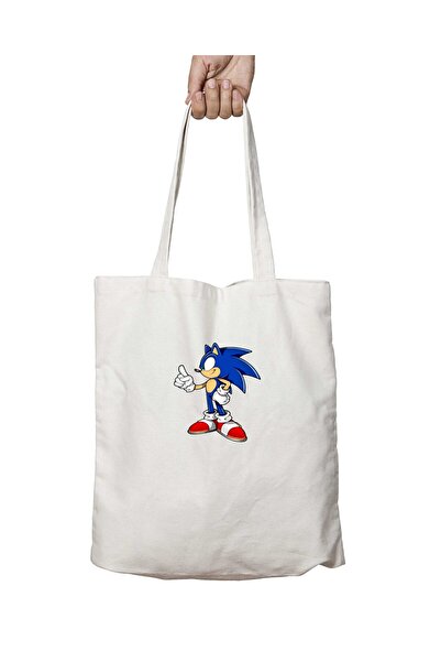 ART HEDİYE حقيبة كتف سونيك 2 مطبوعة وقابلة للغسل - تدوم طويلاً للشاطئ/المدرسة