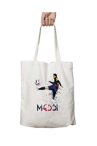 ART HEDİYE Messi Ball Shoot - Washable Printed Permanent Bag
