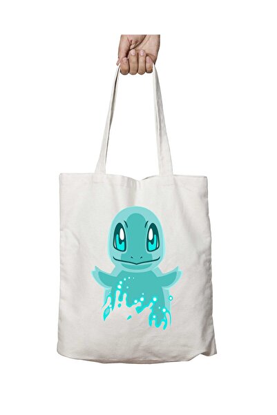 ART HEDİYE نمط البوكيمون السنجاب - حقيبة كتف دائمة قابلة للغسل، للشاطئ والمدرسة