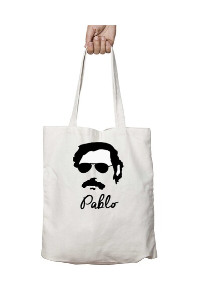 ART HEDİYE حقيبة كتف بابلو إسكوبار مخططة وقابلة للغسل - طباعة دائمة، للمدرسة ...