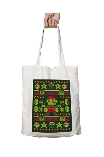 ART HEDİYE Супер потворний Маріо з малюнком - двостороння сумка, що можна прати