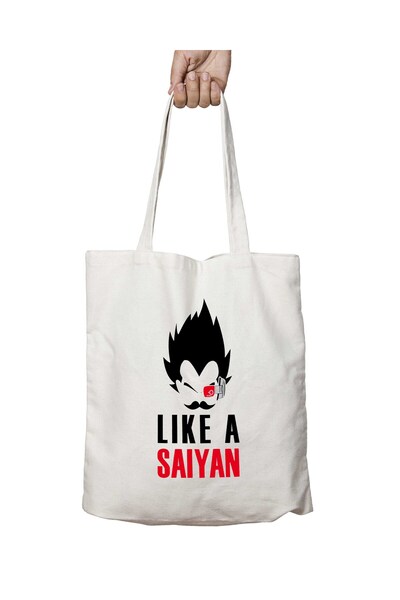 ART HEDİYE like A SAIYAN - WAshAble PermAnent Printed School And BeAch BAg