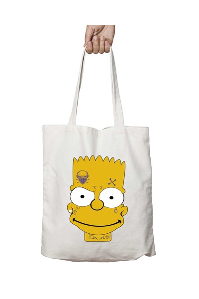 ART HEDİYE صورة سيمبسون بارت - حقيبة مطبوعة وقابلة للغسل على الجانبين