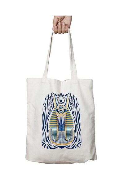 ART HEDİYE صورة رأس أنوبيس - حقيبة مطبوعة دائمة قابلة للغسل