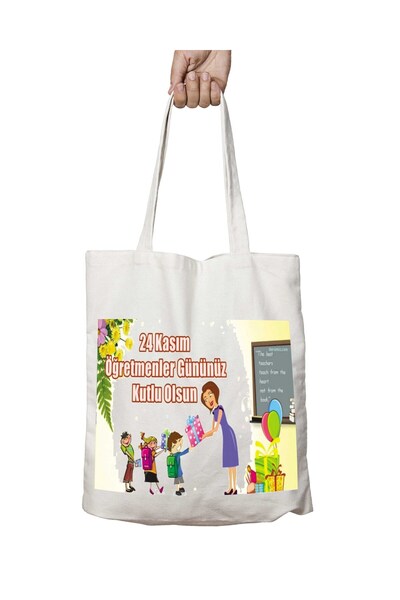 ART HEDİYE 24 November Permanent Printed Washable Bag for Teachers