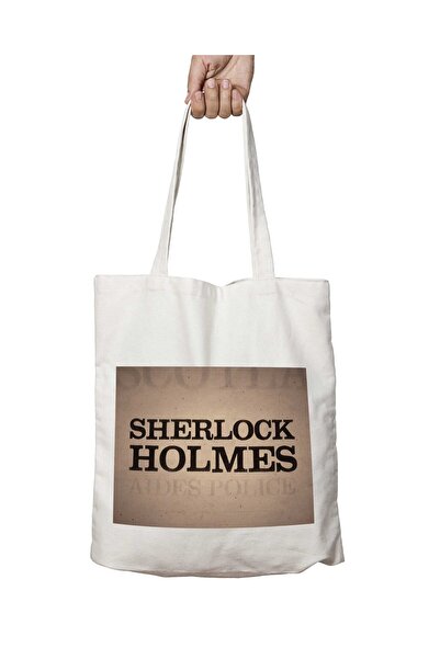 ART HEDİYE حقيبة شيرلوك هولمز مطبوعة قابلة للغسل - نص ثابت على الجانبين