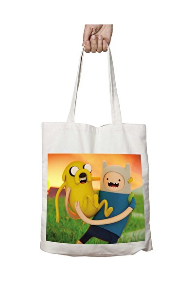 ART HEDİYE حقيبة كتف قابلة للغسل بشخصيات وقت المغامرة - للمدرسة والشاطئ، طباع...