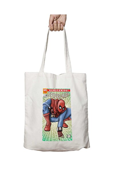 ART HEDİYE Spider Man Homecoming - Two Sided Permanent Printed Washable Bag