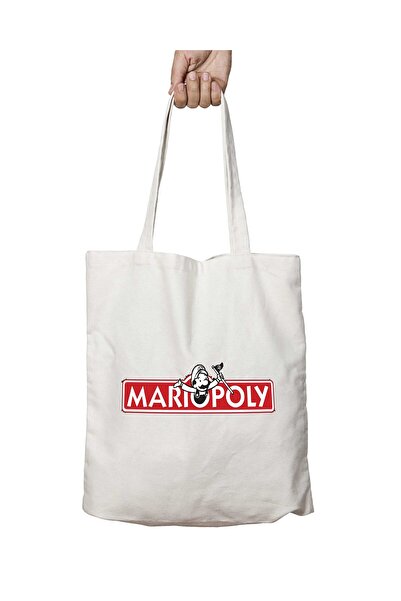 ART HEDİYE سوبر ماريو مونوبولي - حقيبة كتف قابلة للغسل ومطبوعة على الجانبين