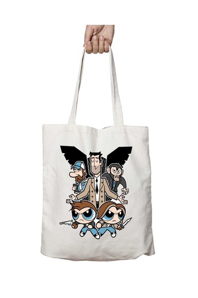 ART HEDİYE Powerpuff Girls Printed Supernatural Washable Shoulder Tote Bag - ...