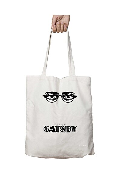 ART HEDİYE The Great Gatsby - حقيبة كتف ثابتة وقابلة للغسل على الجانبين
