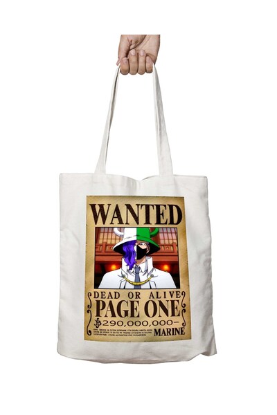 ART HEDİYE Wanted Page One - حقيبة قابلة للغسل بطبعة الرسوم المتحركة، تدوم عل...