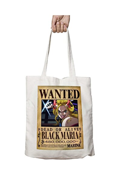 ART HEDİYE Anime Wanted Black Maria - حقيبة قابلة للغسل مطبوعة على الجانبين