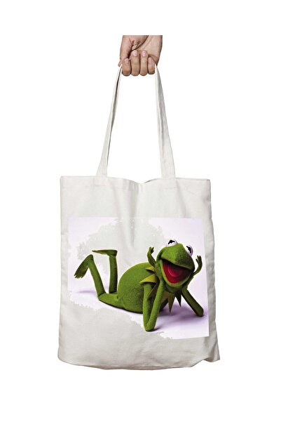 ART HEDİYE كيرميت بلس - حقيبة قابلة للغسل على شكل ضفدع من شارع سمسم، مطبوعة ع...
