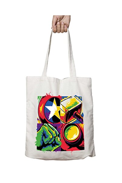 ART HEDİYE Marvel Avengers - Two Sides Permanent Printed Washable Shoulder To...