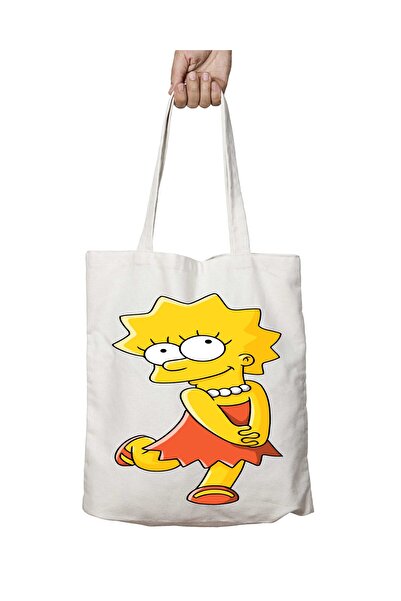 ART HEDİYE حقيبة كتف سيمبسون ليزا وبارت مطبوعة قابلة للغسل على الشاطئ والمدرس...