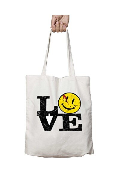 ART HEDİYE Watchmen lover - Two Sides lasting Printed Washable Shoulder Tote Bag