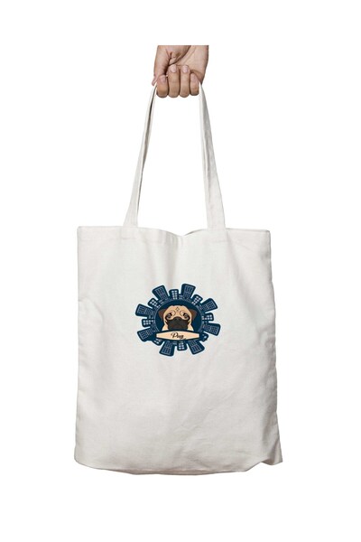 ART HEDİYE حقيبة قابلة للغسل مطبوعة بدون مسدس على شكل كلب الصلصال