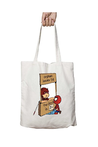 ART HEDİYE Daredevil Spiderman Peanuts Mashup - Мийка сумка, двосторонній пос...