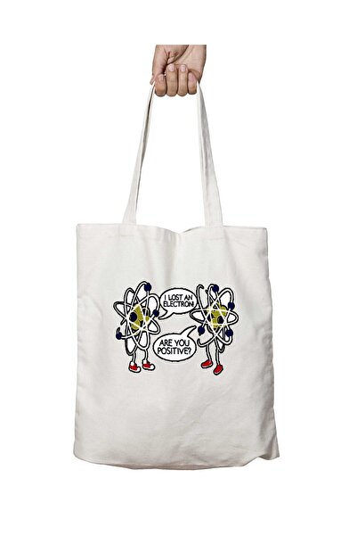 ART HEDİYE سوف أفقد حزام الإلكترون - هل أنت إيجابي؟ حقيبة شاطئ وكتف مطبوعة عل...