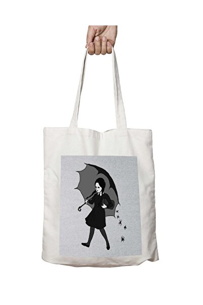 ART HEDİYE Τσάντα Wednesday Addams - Διαρκής εκτύπωση δύο όψεων, πλένεται, γι...