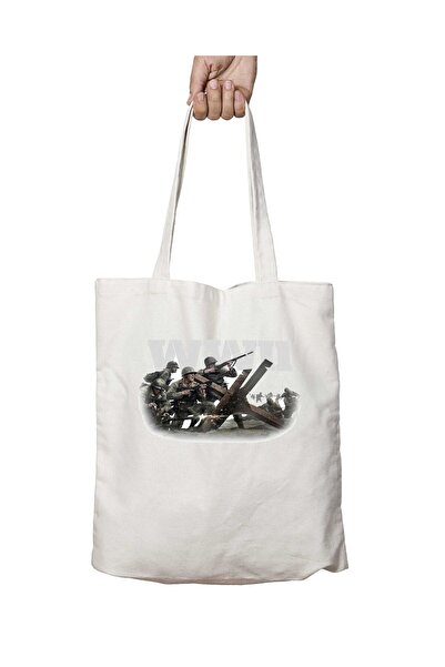 ART HEDİYE WWII Textured Two Side Printed Washable Bag