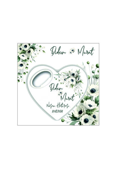 Ege ajans 10 adet (kartlı ve jelatinli)Kalpli Nişan, Söz, Düğün Açacak Magnet