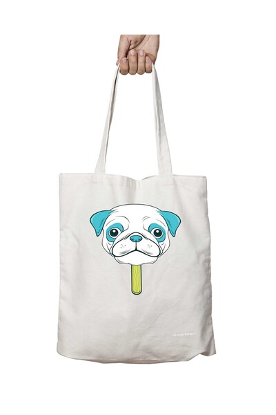 ART HEDİYE Pugsicle Washable School and Beach Bag - Two Sides Permanent Print...