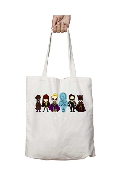 ART HEDİYE Two Sided lasting Printed Watchmen Washable Bag