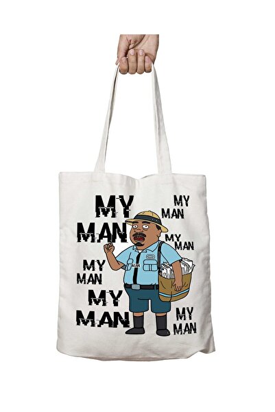 ART HEDİYE MY Man Two Sides Permanent Printed Washable Shoulder Tote Bag - fo...