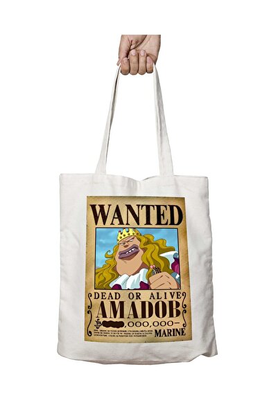 ART HEDİYE حقيبة كتف Amadob Anime Wanted - مطبوعة على الجانبين وقابلة للغسل