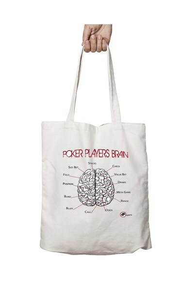 ART HEDİYE لعبة البوكر بلايرز العقل - حقيبة كتف قابلة للغسل مع طباعة دائمة عل...