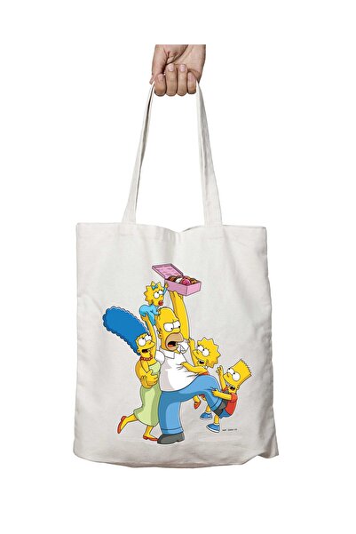 ART HEDİYE حقيبة سيمبسون ليزا سيمبسون المطبوعة القابلة للغسل - تدوم على الجانبين