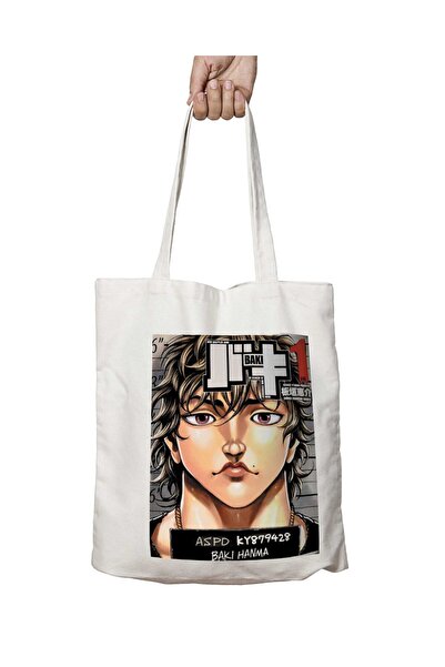 ART HEDİYE Аніме Бакі Ханма - Сумка з постійним принтом, яку можна прати