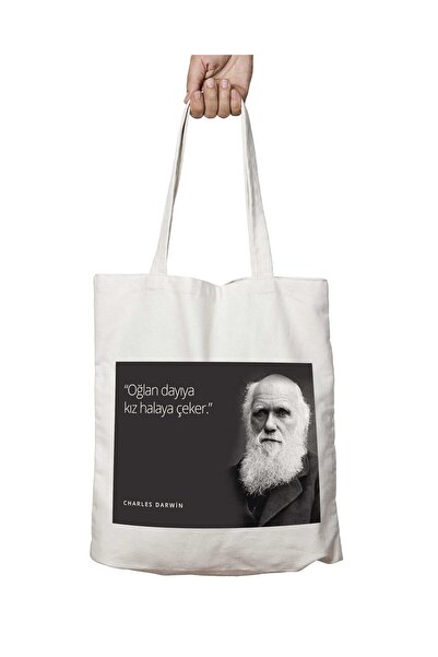 ART HEDİYE حقيبة كتف دائمة قابلة للغسل بنمط تطور تشارلز داروين