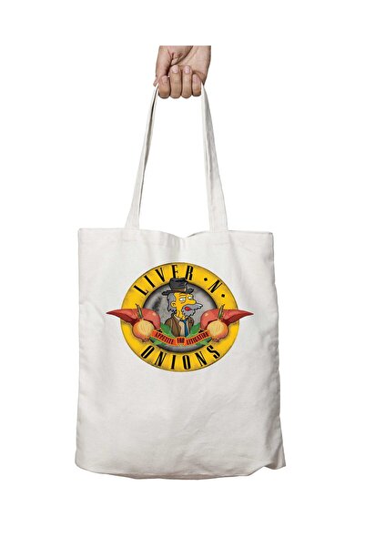 ART HEDİYE Liver N Onions - Двостороння сумка з постійним принтом, що піддаєт...